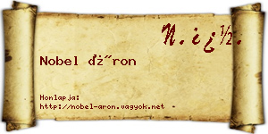 Nobel Áron névjegykártya